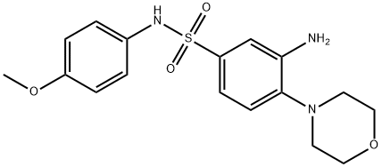 3-氨基-N-(4-甲氧基苯基)-4-吗啉代苯磺酰胺 结构式