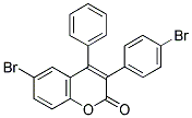 6-BROMO-3(4'-BROMOPHENYL)-4-PHENYLCOUMARIN 结构式
