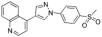 4-[1-(4-(METHYLSULPHONYL)PHENYL)-1H-PYRAZOL-4-YL]QUINOLINE 结构式