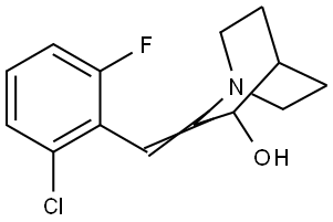 2-[(2-氯-6-氟苯基)亚甲基]-1-氮杂双环[2.2.2]辛烷-3-醇 结构式