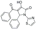 4-BENZOYL-3-HYDROXY-5-PHENYL-1-(1,3-THIAZOL-2-YL)-1,5-DIHYDRO-2H-PYRROL-2-ONE 结构式
