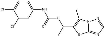 1-(6-METHYL[1,3]THIAZOLO[3,2-B][1,2,4]TRIAZOL-5-YL)ETHYL N-(3,4-DICHLOROPHENYL)CARBAMATE 结构式