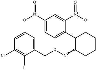 2-(2,4-DINITROPHENYL)CYCLOHEXANONE O-(3-CHLORO-2-FLUOROBENZYL)OXIME 结构式