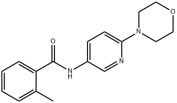 2-METHYL-N-(6-MORPHOLINO-3-PYRIDINYL)BENZENECARBOXAMIDE 结构式