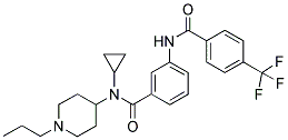 N-CYCLOPROPYL-N-(1-PROPYLPIPERIDIN-4-YL)-3-[(4-(TRIFLUOROMETHYL)BENZOYL)AMINO]BENZAMIDE 结构式