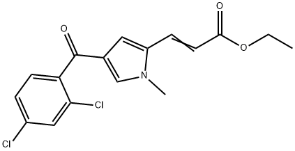 ETHYL 3-[4-(2,4-DICHLOROBENZOYL)-1-METHYL-1H-PYRROL-2-YL]ACRYLATE 结构式