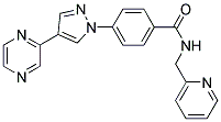 4-[4-(Pyrazin-2-yl)-1H-pyrazol-1-yl]-N-(2-pyridinylmethyl)benzamide 结构式