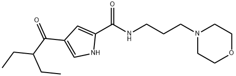 4-(2-ETHYLBUTANOYL)-N-(3-MORPHOLINOPROPYL)-1H-PYRROLE-2-CARBOXAMIDE 结构式