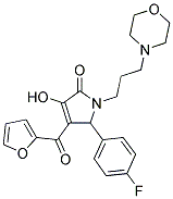 5-(4-FLUOROPHENYL)-4-(FURAN-2-CARBONYL)-3-HYDROXY-1-(3-MORPHOLINOPROPYL)-1H-PYRROL-2(5H)-ONE 结构式