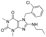 7-(2-CHLOROBENZYL)-1,3-DIMETHYL-8-(PROPYLAMINO)-3,7-DIHYDRO-1H-PURINE-2,6-DIONE 结构式