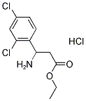 ETHYL 3-AMINO-3-(2,4-DICHLOROPHENYL)PROPANOATE HYDROCHLORIDE 结构式