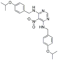 N4,N6-BIS(4-ISOPROPOXYBENZYL)-5-NITROPYRIMIDINE-4,6-DIAMINE 结构式