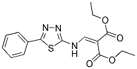 DIETHYL {[(5-PHENYL-1,3,4-THIADIAZOL-2-YL)AMINO]METHYLENE}MALONATE 结构式