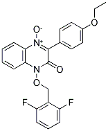 4-[(2,6-DIFLUOROBENZYL)OXY]-2-(4-ETHOXYPHENYL)-3-OXO-3,4-DIHYDROQUINOXALIN-1-IUM-1-OLATE 结构式