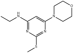 N-Ethyl-2-(methylsulfanyl)-6-morpholino-4-pyrimidinamine 结构式