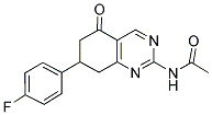 N-[7-(4-FLUOROPHENYL)-5-OXO-5,6,7,8-TETRAHYDROQUINAZOLIN-2-YL]ACETAMIDE 结构式