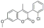 3(2'-CHLOROPHENYL)-7-METHOXY-4-METHYLCOUMARIN 结构式