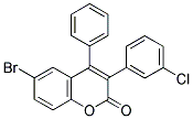 6-BROMO-3(3'-CHLOROPHENYL)-4-PHENYLCOUMARIN 结构式