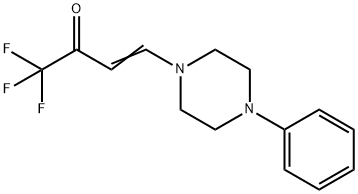 (E)-1,1,1-TRIFLUORO-4-(4-PHENYLPIPERAZINO)-3-BUTEN-2-ONE 结构式