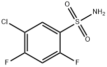 5-氯-2,4-二氟苯磺酰胺 结构式