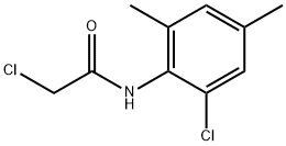 2-氯-N-(2-氯-4,6-二甲基苯基)乙酰胺 结构式
