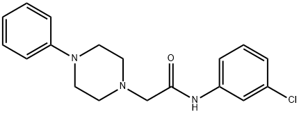 N-(3-CHLOROPHENYL)-2-(4-PHENYLPIPERAZINO)ACETAMIDE 结构式