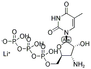 3'-AMINO-3'-DEOXYTHYMIDINE-5'-TRIPHOSPHATE LITHIUM SALT 结构式