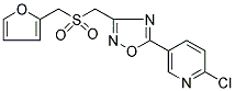 2-CHLORO-5-(3-([(2-FURYLMETHYL)SULFONYL]METHYL)-1,2,4-OXADIAZOL-5-YL)PYRIDINE 结构式