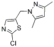 2-CHLORO-5-[(3,5-DIMETHYL-1H-PYRAZOL-1-YL)METHYL]-1,3-THIAZOLE 结构式