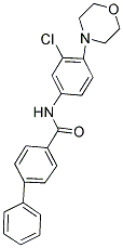 N-(3-CHLORO-4-MORPHOLIN-4-YLPHENYL)-1,1'-BIPHENYL-4-CARBOXAMIDE 结构式