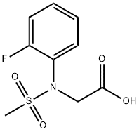 2-[(2-氟苯基)-甲基磺酰基-氨基]乙酸 结构式