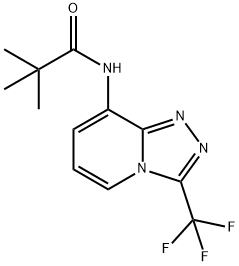 2,2-DIMETHYL-N-[3-(TRIFLUOROMETHYL)[1,2,4]TRIAZOLO[4,3-A]PYRIDIN-8-YL]PROPANAMIDE 结构式