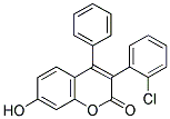 3(2'-CHLOROPHENYL)-7-HYDROXY-4-PHENYLCOUMARIN 结构式