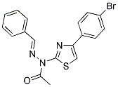 N-[4-(4-BROMOPHENYL)-1,3-THIAZOL-2-YL]-N'-[(1E)-PHENYLMETHYLENE]ACETOHYDRAZIDE 结构式