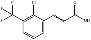 (E)-3-(2-氯-3-(三氟甲基)苯基)丙烯酸 结构式