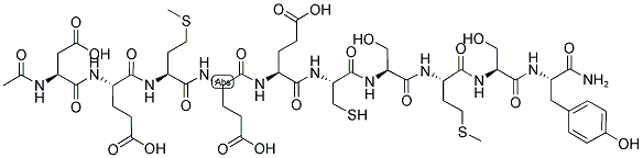 AC-ASP-GLU-MET-GLU-GLU-CYS-SER-MET-SER-TYR-NH2 结构式