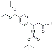 3-N-BOC-3-(4-BENZALDEHYDE DIETHYL ACETAL)PROPIONIC ACID 结构式