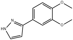 3-(3,4-二甲氧苯基)-2H-吡唑 结构式