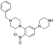 1-BENZYL-4-[2-NITRO-5-(1-PIPERAZINYL)PHENYL]PIPERAZINE 结构式