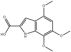4,6,7-三甲氧基吲哚-2-羧酸 结构式
