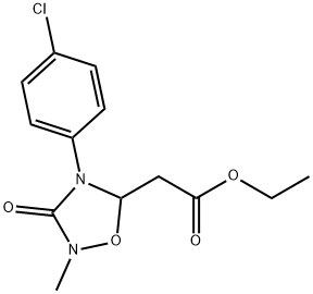 ETHYL 2-[4-(4-CHLOROPHENYL)-2-METHYL-3-OXO-1,2,4-OXADIAZOLAN-5-YL]ACETATE 结构式