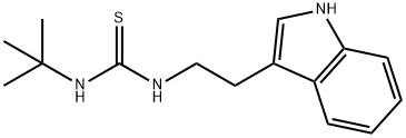 ((TERT-BUTYL)AMINO)((2-INDOL-3-YLETHYL)AMINO)METHANE-1-THIONE 结构式