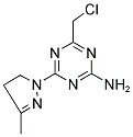 4-(CHLOROMETHYL)-6-(3-METHYL-4,5-DIHYDRO-1H-PYRAZOL-1-YL)-1,3,5-TRIAZIN-2-AMINE 结构式