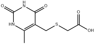 (6-甲基-2,4-二氧-1,2,3,4-四氢-嘧啶-5-基甲基磺酰基)乙酸 结构式