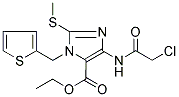 ETHYL 4-[(2-CHLOROACETYL)AMINO]-2-(METHYLTHIO)-1-(2-THIENYLMETHYL)-1H-IMIDAZOLE-5-CARBOXYLATE 结构式