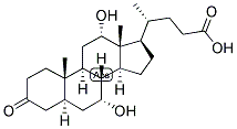 3-KETO-7A,12A-DIHYDROXY-5A-CHOLANIC ACID 结构式