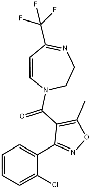 [3-(2-CHLOROPHENYL)-5-METHYL-4-ISOXAZOLYL][5-(TRIFLUOROMETHYL)-2,3-DIHYDRO-1H-1,4-DIAZEPIN-1-YL]METHANONE 结构式