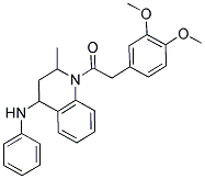 2-(3,4-DIMETHOXYPHENYL)-1-(2-METHYL-4-(PHENYLAMINO)-3,4-DIHYDROQUINOLIN-1(2H)-YL)ETHANONE 结构式