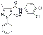 5-HYDROXY-3-METHYL-1-PHENYL-1H-PYRAZOLE-4-CARBOXYLIC ACID (3,4-DICHLORO-PHENYL)-AMIDE 结构式