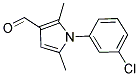 1-(3-CHLORO-PHENYL)-2,5-DIMETHYL-1H-PYRROLE-3-CARBALDEHYDE 结构式